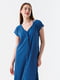 Синя сукня з розрізами на гудзиках | 6854438 | фото 3