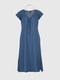 Синя сукня з розрізами на гудзиках | 6854438 | фото 9
