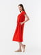 Червона сукня з розрізами на гудзиках | 6854444 | фото 4