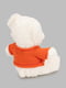 Біла м'яка іграшка “Ведмежа” в помаранчевому светрику  | 6854465 | фото 2