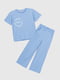 Костюм: футболка+штани блакитний принтований | 6854485 | фото 10