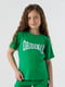 Костюм: футболка+шорти зелений принтований | 6854516 | фото 3