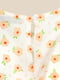 Сукня молочного кольору в квітковий принт з оборкою | 6854781 | фото 8