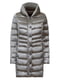 Стьобане пальто сріблястого кольору | 6855204 | фото 2