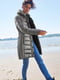 Стьобане пальто сріблястого кольору | 6855204 | фото 4
