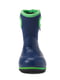 Водонепроникні сині чобітки із зеленою окантовкою | 6855916 | фото 4