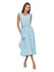 Сукня блакитна вільного крою, А-подібного силуету | 6856054 | фото 2