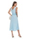 Сукня блакитна вільного крою, А-подібного силуету | 6856054 | фото 5