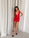 Красное корсетное платье из латекса | 6856811 | фото 4
