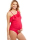 Купальник червоний суцільний для вагітних з воланом | 6857059 | фото 2