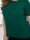 Класична однотонна зелена блуза | 6857111 | фото 4