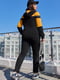 Костюм чорний з жовтими вставками: зіп-худі та штани | 6857171 | фото 4