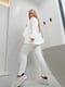 Класичний білий костюм трійка: майка, жакет та штани | 6857252 | фото 2