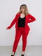 Класичний червоний костюм трійка: майка, жакет та штани | 6857257 | фото 3