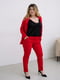 Класичний червоний костюм трійка: майка, жакет та штани | 6857257 | фото 4