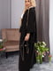 Атласний чорний костюм: сорочка та штани-палаццо | 6857290 | фото 4