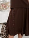 Костюм коричневий: блуза та спідниця з гудзиками | 6857324 | фото 4