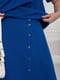Костюм синій: блуза та спідниця з гудзиками | 6857327 | фото 4