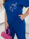 Брючний синій костюм Voyage: подовжена блуза з принтом та штани | 6857345 | фото 4