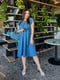 Сукня-сорочка синя з поясом | 6857407 | фото 2
