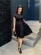 Сукня-сорочка чорна з поясом | 6857410 | фото 2