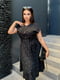 Сукня-сорочка чорна з поясом | 6857410 | фото 3
