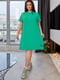 Сукня вільного крою зелена | 6857420 | фото 2