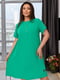 Сукня вільного крою зелена | 6857420 | фото 3