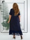 Сукня максі темно-синя з воланом | 6857446 | фото 4