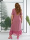 Сукня максі рожево-лілова з воланом | 6857447 | фото 4
