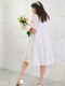Літня біла сукня міді з воланом | 6857452 | фото 4