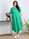 Сукня зелена з льону | 6857472 | фото 2