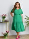 Сукня зелена з поясом | 6857478 | фото 2