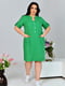 Сукня зелена з льону | 6857484