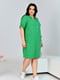 Сукня зелена з льону | 6857484 | фото 5