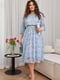 Ніжна блакитна сукня в квітковий принт | 6857505