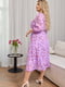 Ніжна бузкова сукня в квітковий принт | 6857506 | фото 4