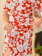 Яскрава червона сукня в квітковий принт | 6857522 | фото 3