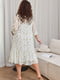 Сукня біла в принт з воланом | 6857531 | фото 4