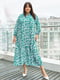 Трендова зелена сукня в квітковий принт | 6857538 | фото 4