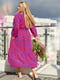 Трендова рожево-синя сукня в квітковий принт | 6857539 | фото 3