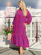 Трендова рожево-синя сукня в квітковий принт | 6857539 | фото 4