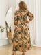 Шовкова сукня максі пудрового кольору в принт | 6857552 | фото 3