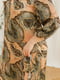 Шовкова сукня максі пудрового кольору в принт | 6857552 | фото 4