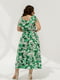 Літня зелена сукня максі з поясом | 6857569 | фото 3