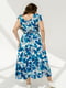 Літня синя сукня максі з поясом | 6857571 | фото 3