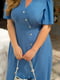Сукня-сорочка однотонна блакитна | 6857573 | фото 3