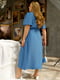 Сукня-сорочка однотонна блакитна | 6857573 | фото 4