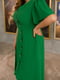 Сукня-сорочка однотонна зелена | 6857574 | фото 3