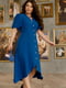 Сукня-сорочка однотонна синя | 6857575 | фото 2